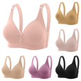 thumbnail image 1 of Vrotazzy Women's Plus Size Seamless Wire Bra With Four Clasp Maternity Breathable Comfort Enhancing Lift Design, 1 of 3
