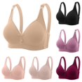 thumbnail image 1 of Vrotazzy Women's Plus Size Seamless Wire Bra With Four Clasp Maternity Breathable Comfort Enhancing Lift Design, 1 of 3