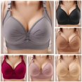 thumbnail image 1 of Vrotazzy Women's Push Up Wireless Bra Comfort Underwire Seamless Daily Bralette Soft Breathable Lift Smooth Fit Unlined Coverage, 1 of 4
