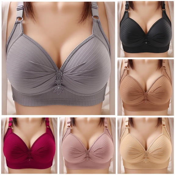 Vrotazzy Women's Push Up Wireless Bra Comfort Underwire Seamless Daily Bralette Soft Breathable Lift Smooth Fit Unlined Coverage