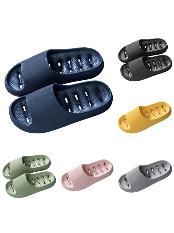 Women's Slippers for Home and Spa - Comfortable Soft Pool Slides for Women and Men Massage Shower Slippers Easy On Indoor Outdoor Comfort