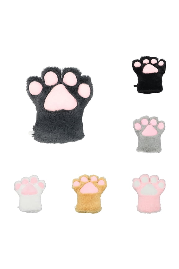 Women's Winter Cat Fingerless Mittens for Performance Events,Sizes One Size