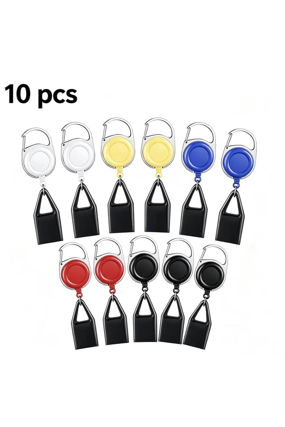 10 Pieces Retractable Lighter Clip Assorted Color Lighter Holder Keychain with Clip Classic Lighter Cover, Single Clip