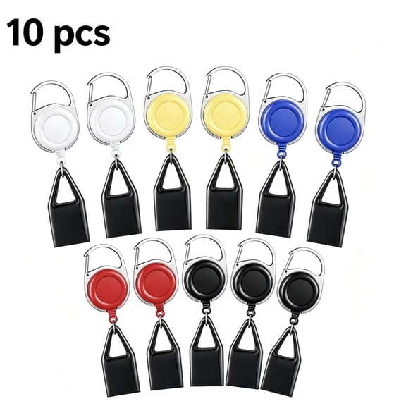 Vruelia 10 Pieces Retractable Lighter Clip Assorted Color Lighter Holder Keychain with Clip Classic Lighter Cover, Single Clip