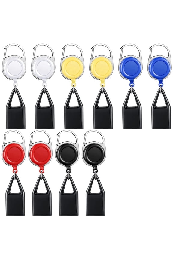 10 Pieces Retractable Lighter Clip Assorted Color Lighter Holder Keychain with Clip Classic Lighter Cover, Single Clip