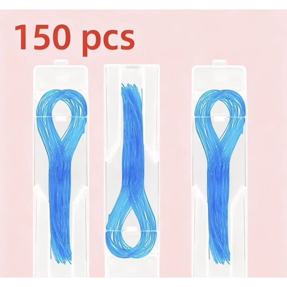 Vruelia 150Pcs Floss Threaders Braces Portable Dental Floss Threaders