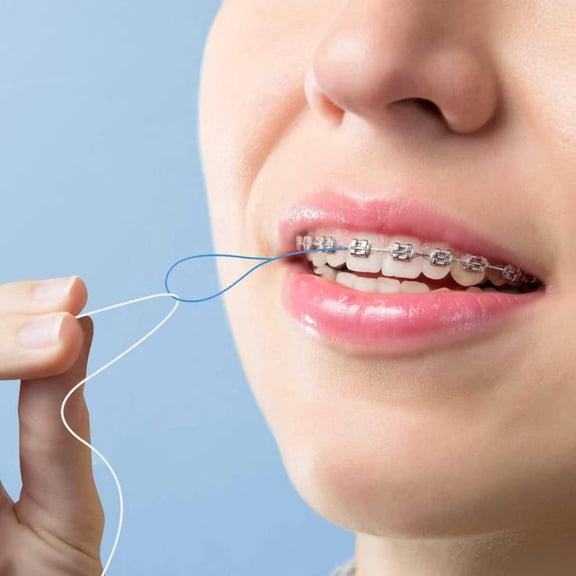 Vruelia 150Pcs Floss Threaders Braces  Portable Dental Floss Threaders