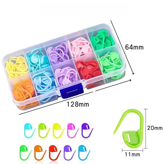 Vruelia 150pcs Stitch Markers Multi-functional Knitting Markers Crochet Clips
