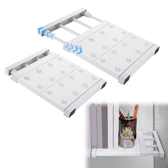 Vruelia 2 Pcs School Locker Shelf Organizer - Adjustable Locker Divider Mate Easy to Install for Extending Locker Use Space