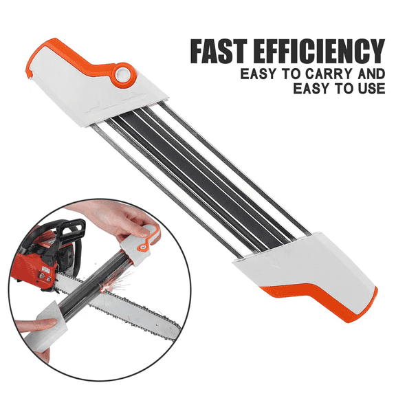 Vruelia 2-in-1 Chainsaw Sharpener for 3/8" P Saw Chains, Compact Easy File Mini Sharpener Kit, Compatible with 0.404" Saw Chains