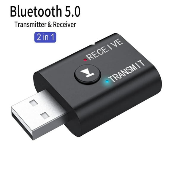Vruelia 2 in 1 USB Bluetooth Audio Transmitter Smart Receiver Plug and Play for TV PC Headphones