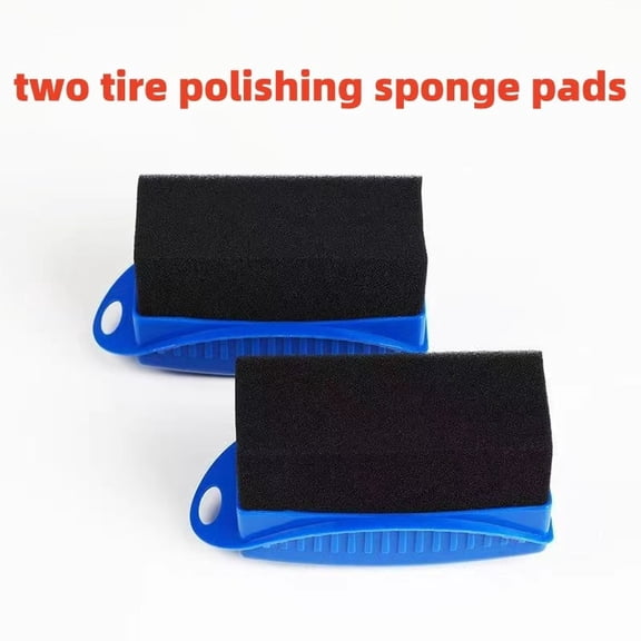 Vruelia 2 pieces Tire Shine Applicator, Dressing Applicator Pad, Sponge Curved Detail with Handle Very useful
