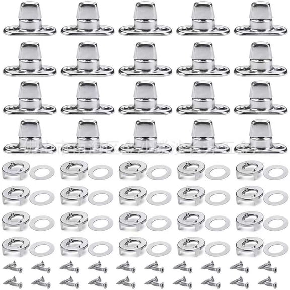Vruelia 20 Sets Marine Grade Twist Lock Fasteners Turn Button Eyelet and Stud, for Canvas Fastener Buttons
