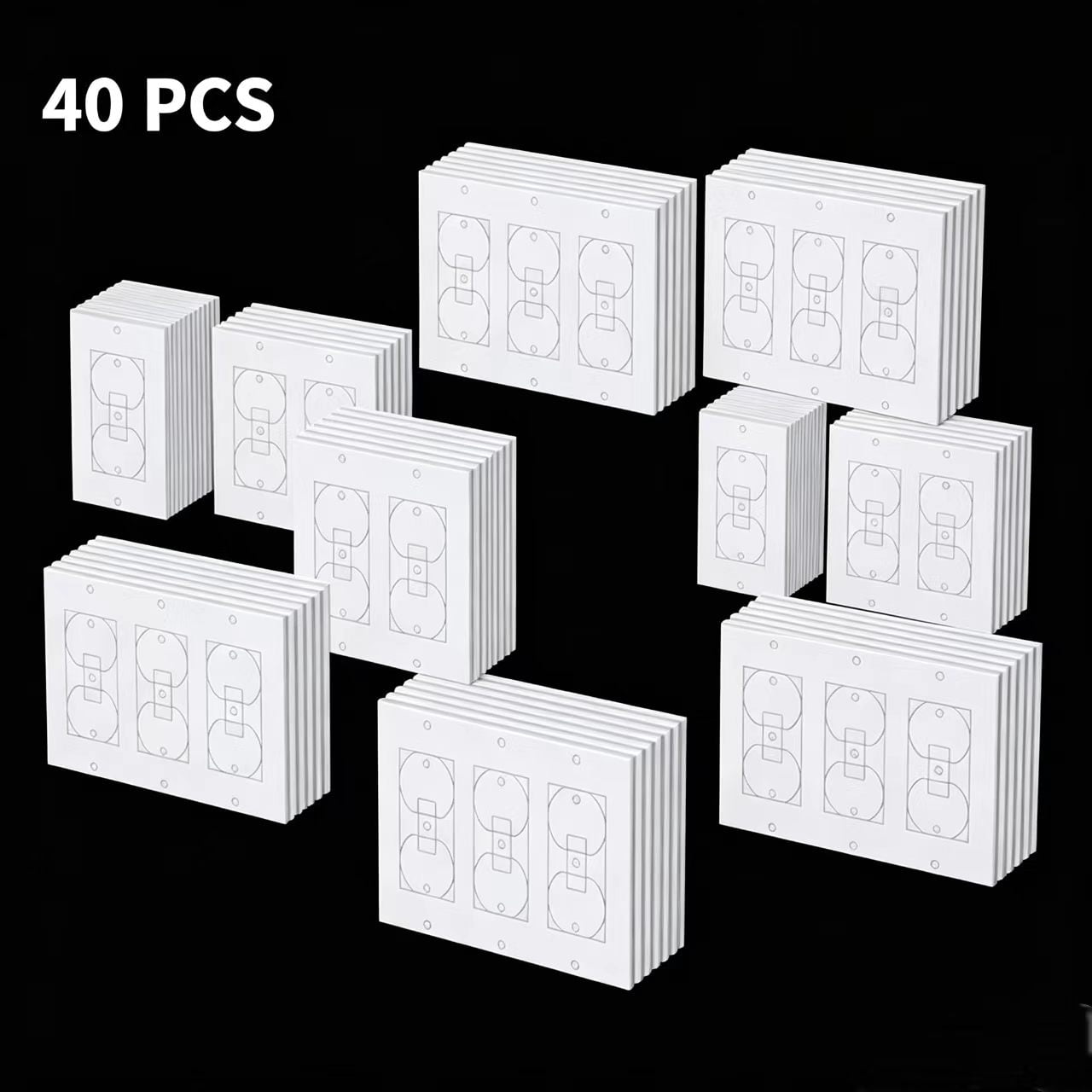 Light Switch Rear Insulator Vruelia 40Pcs Wall Insulation Outlet Insulators Sealers,Electrical ...