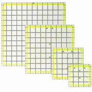 Vruelia 5 Pack Acrylic Quilting Ruler, Square Quilter Ruler Fabric Cutting Clear Mark