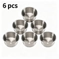 thumbnail image 1 of Vruelia 6Pcs 2 Oz Stainless Steel Dipping Sauce Cup, Mini Dip Bowls, Reusable Metal Condiment Cups Ramekins Containers (Silver), 1 of 6