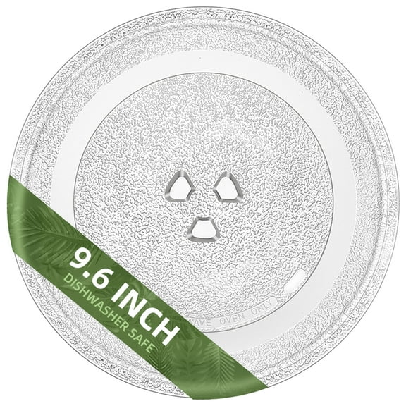 Vruelia 9.6" Small Microwave Glass Turntable Compatible with Panasonic F06016D00XN A06015G10XN, 9 5/8 inch Replacement Microwave Glass Plate for Insignia 252100500496, 245mm Galanz Nostalgia