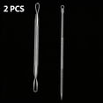 thumbnail image 1 of Vruelia Blackhead Remover Comedone Extractor,2 PCS Pimple Popper Tool, Pimple Comedone Removal 2-in-1 Extractor Tool,Stainless Steel Pimple Extractor Blackhead Removal Tool (Silver), 1 of 6