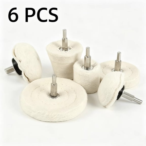 Vruelia Buffing Wheel for Drill Pad Polishing Kits Shaped Tool Metal Aluminum Stainless Etc