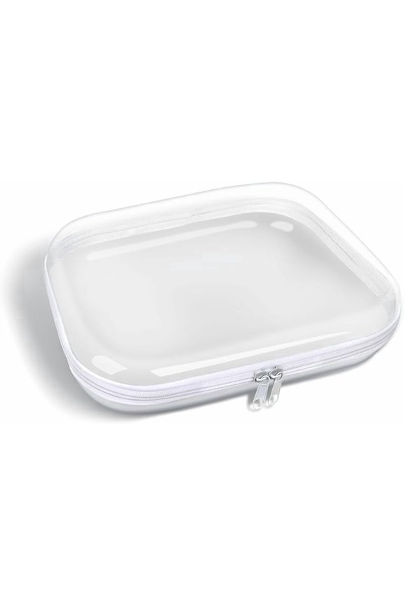Clear Hard Shell Zipper Case,3PCS Transparent Clear Zipper Pouches,Hard Side Case Set,Portable Travel Storage Organizer Bins