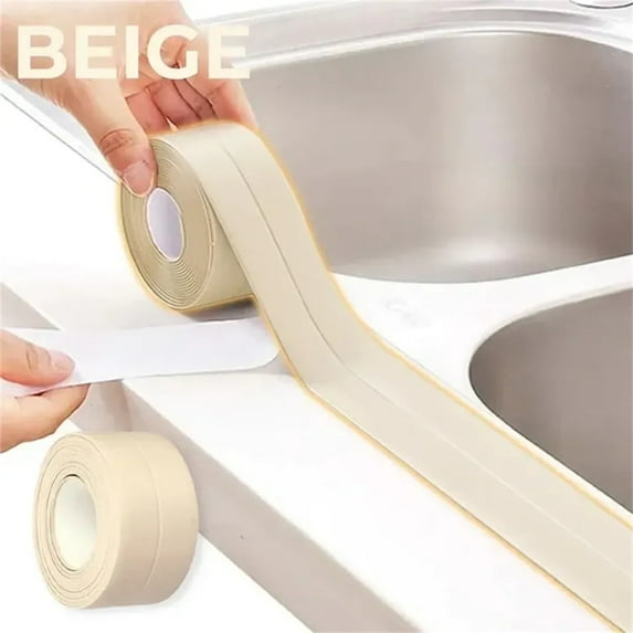 Vruelia Clearance Items!125.9 Inch Pvc White Caulk Tape,Waterproof Self Adhesive,Seam Stickers,Bathroom Caulk,Toilet Caulk Strip,Bathtub Sealing Strip Tape for Bathroom,Caulking Tape Shower Caulk