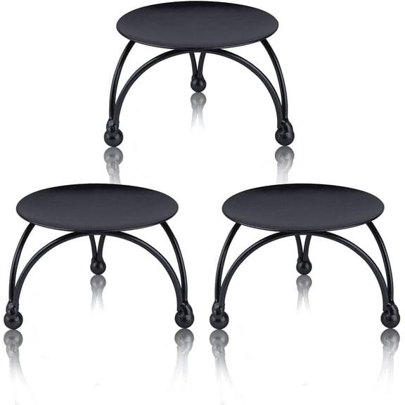 Vruelia Decorative Iron Pillar Candle Holders, Set of 3