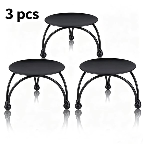 Vruelia Decorative Iron Pillar Candle Holders, Set of 3