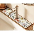 thumbnail image 1 of Vruelia Draining Mat Wear-resistant Water Absorption Flower Pattern Faucet Splash Mat Household Supplies, 1 of 5