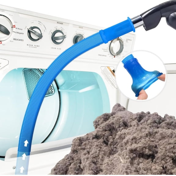 Vruelia Dryer Vent Cleaner Universal Vacuum Hose Attachment for Lint Removal Vacuums Deep Cleaning Brush for Clogged Ducts