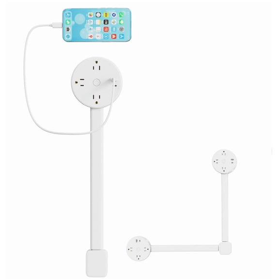 Vruelia Electrical Outlet Extender Features USB-A USB-C and 2 Ac Outlets Access Hard-to-Reach for Office Home US Plug