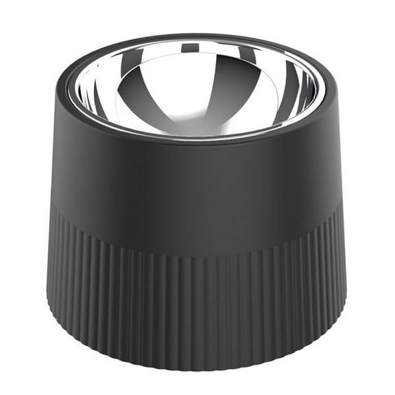 Vruelia Elevated Dog Bowl, Raised Feeder with Removable Stainless Steel Food and Water Non-Skid Dish Black