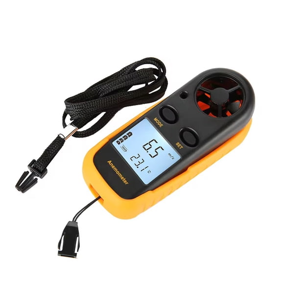 Vruelia GM816 Digital Anemometer Wind-Speed Gauge Meter LCD Handheld Airflow Windmeter Thermometer