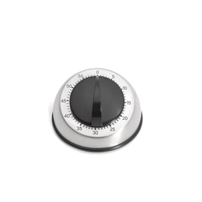Vruelia Kitchen Timer for Cooking, Chef Cooking Timer - No Batteries Required - Loud Alarm, Mechanical Desk Manual Timers - Clock Backing, Countdown Reminder - Stainless Steel Body