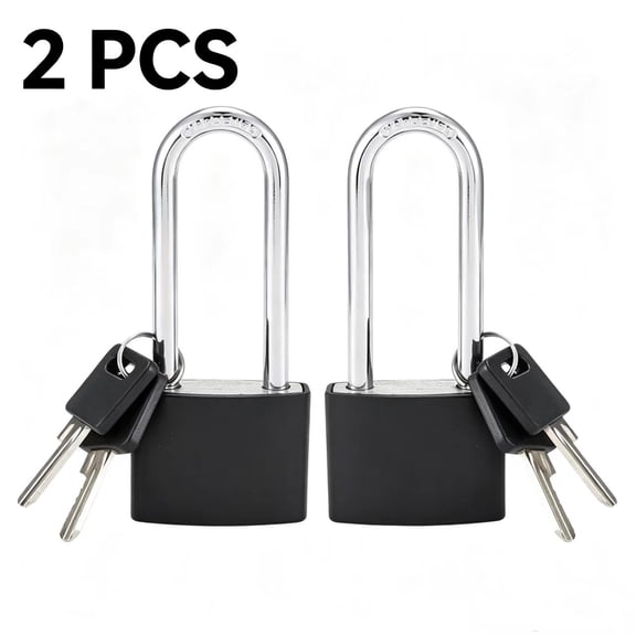 Vruelia Locker Set Key Padlock, Shackle Outdoor Waterproof Lock Service with Key for Sheds, Gates, Fences, Hasp Storage,2Pcs