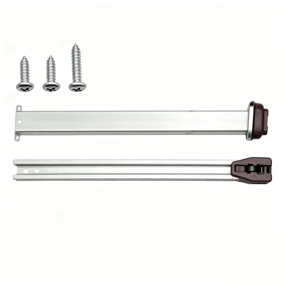 Vruelia Metal Drawer Slide Replacement for Various Dressers and Nightstands, Drawer Track and Rail Kit with Metal Support Plate