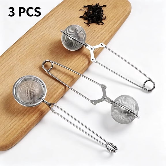 Vruelia Premium Stainless Steel Tea Strainers (3 Count)
