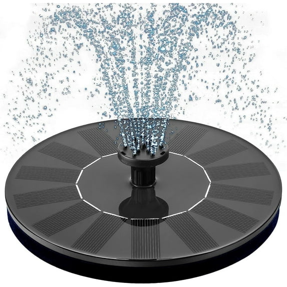 Vruelia Solar Bird Bath Fountain Pump, Solar Fountain with 6 Nozzle ...