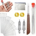 thumbnail image 1 of Vruelia Stainless Steel Needles for Hand Sewing, 31PCS Big Eye Steel Sewing Needles Kit, Long & Thin Handmade Quilting & Sewing Needles Kit for DIY Sewing Projects (1 Set), 1 of 18