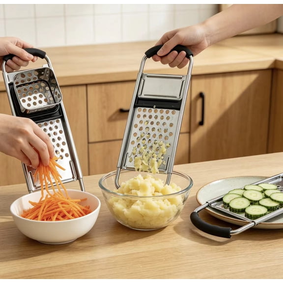 Vruelia Stainless Steel Noodle Efficient Noodle Press Detachable Press Ergonomic Noodle Dumpling Dishwasher Safe for Homemade Pasta Noddles