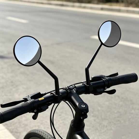 Vruelia Universal Scooter Rearview Mirror, Scooter Handlebar View Retroreflector 360° Rotation Safety Mirror 1 Pair