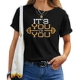 thumbnail image 1 of It's Vs You Workout Gym Workout Motivation Fitness Women T-Shirt – Empowering Fitness Graphic Tee, Strong Woman Gym Apparel, Motivational Training Shirt, Gift for Workout Enthusiasts and Athletes, 1 of 3
