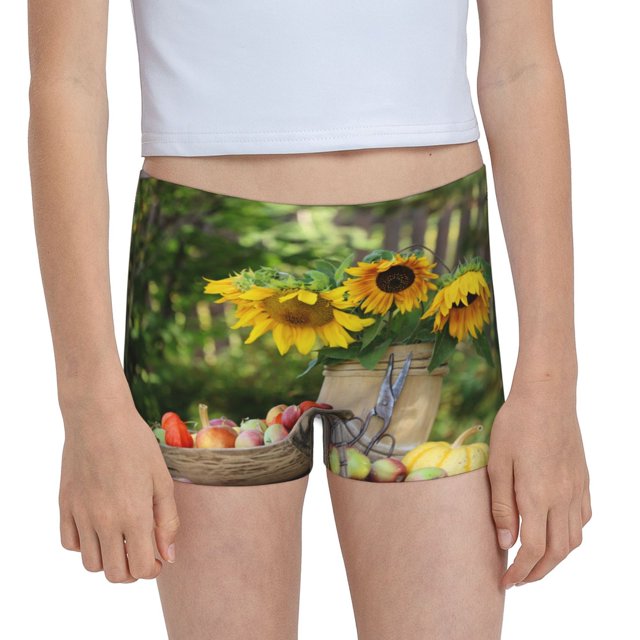 Easygdp Vintage Wooden Bucket Girls Hipster Cotton Underwear Little