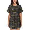 thumbnail image 1 of Vsdghe Retro Excavator Pattern Women's Pajama Set,Short Sleeve Sleepwear 2 Piece Pjs Lounge Sleepwear Sets-Large, 1 of 6