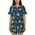thumbnail image 1 of Vsdghe Space Sleeping Panda Pattern Women's Pajama Set,Short Sleeve Sleepwear 2 Piece Pjs Lounge Sleepwear Sets-Medium, 1 of 6