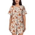 thumbnail image 1 of Vsdghe Western Desert Nature Landscape Pattern Women's Pajama Set,Short Sleeve Sleepwear 2 Piece Pjs Lounge Sleepwear Sets-Large, 1 of 6