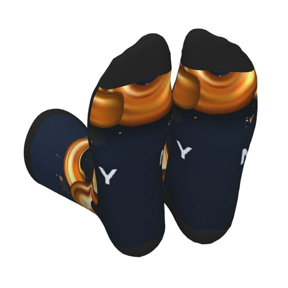 Vsdgher 2025 Happy New Year 6 Unisex Crew Socks Lightweight Breathable Ventilation Ankle Socks, Mid-calf socks for Daily