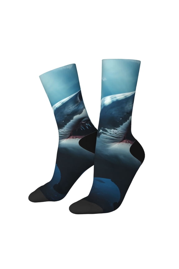 3D Realistic Shark Crew Socks for Men & Women, Breathable Casual Athletic Ankle Socks