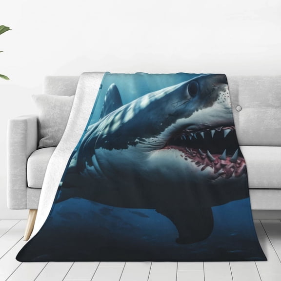 Vsdgher 3D Realistic Shark Ultra-Soft Micro flannel Blanket Throw Blankets for Couch Sofa, Bed (4 sizes)-60"x50"