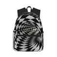 thumbnail image 1 of Vsdgher 3D Vortex Illusion Print Unisex Large Capacity Bookbag Schoolbag Casual Daypack for High School/College/Teens/Travel/Work, 1 of 8