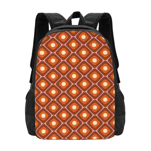 Vsdgher 60s and 70s Aesthetic Print Backpack for Women Men School Bookbag with Laptop Compartment for College Work Travel, Simple Fashion Casual Daypack, Fit 15" Laptop